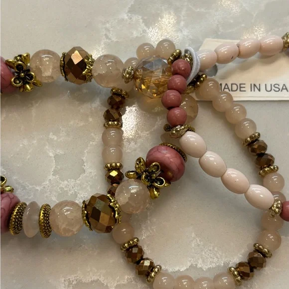 Anita K Beaded bracelet 🩷🤎NWT - Picture 3 of 5